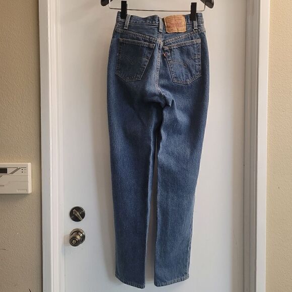 RARE Vintage 90s Levi's 501 XX Women's Jeans High Rise Tapered Leg Dark Wash 30' - Picture 8 of 8